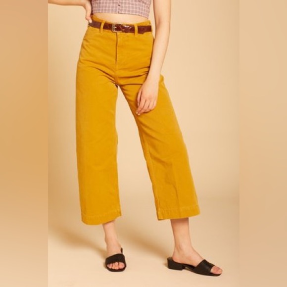 FREE People We the Free Patti Pant in Graham Cracker Wide Leg Cropped Cotton 25 - Picture 12 of 12